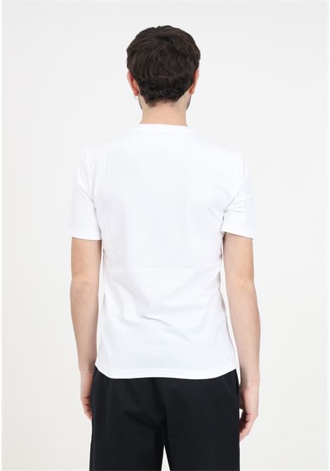 T-shirt da uomo bianca con logo nero MOSCHINO | A070220391001