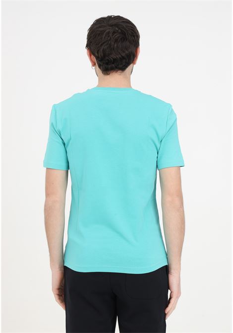 T-shirt da uomo verde con logo nero MOSCHINO | T-shirt | A070220391365