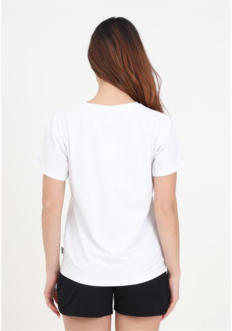 T-shirt donna bianca con logo stampato sul petto MOSCHINO | T-shirt | A070344060001