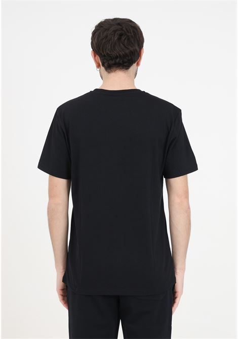 T-shirt nera da uomo con logo arcobaleno MOSCHINO | T-shirt | A070994070555