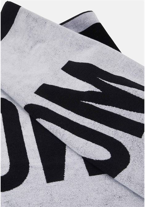 Telo mare da uomo e donna nero e grigio lettering logo MOSCHINO | Telo mare | A430394301555