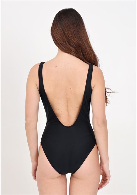 Monokini da donna nero con stampa colori MOSCHINO | Beachwear | A491494281555