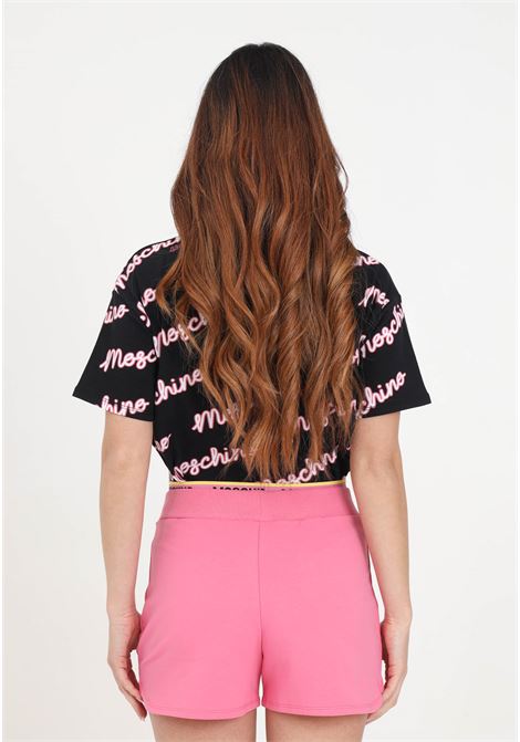 Shorts da donna rosa con logo MOSCHINO | Shorts | A680244220245
