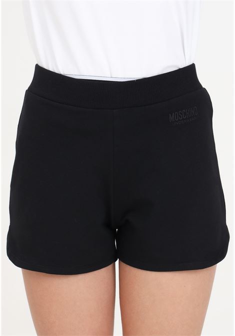 Shorts da donna neri con logo MOSCHINO | Shorts | A680244220555