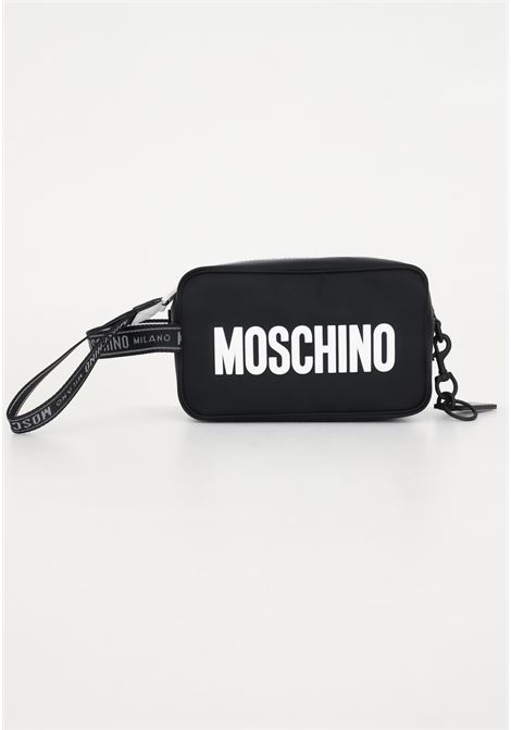 Black and white men's bag with logo script MOSCHINO | Bags | A841082201001