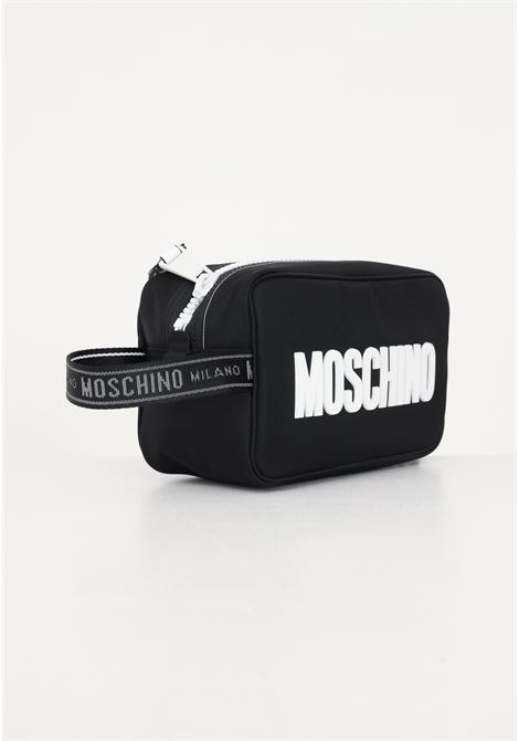 Black and white men's bag with logo script MOSCHINO | Bags | A841082201001