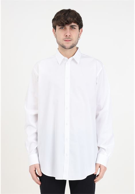 White men's shirt with in love we trust logo MOSCHINO | J020902351001