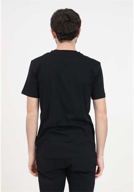 T-shirt da uomo nera con stampa sul petto MOSCHINO | T-shirt | J072002411555