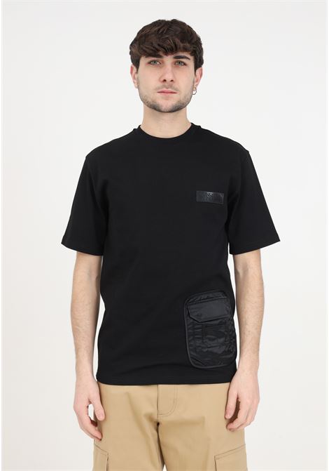 T-shirt da uomo nera in cotone multipocket details MOSCHINO | T-shirt | J072420432555