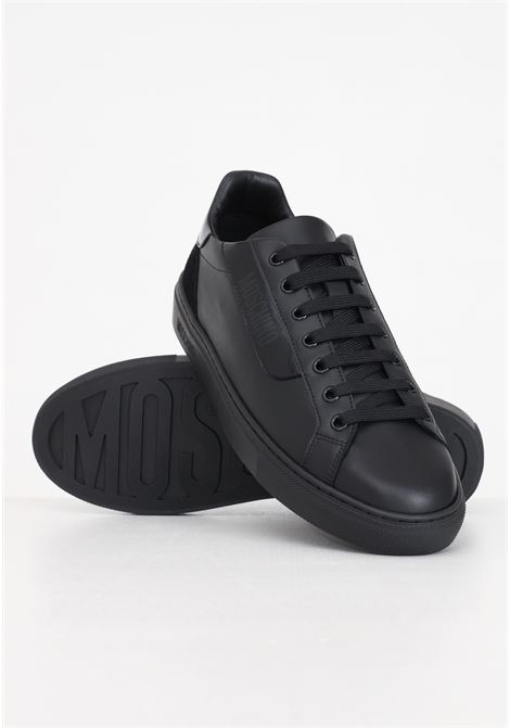 Sneakers da uomo nere con lacci MOSCHINO | Sneakers | MB15122G1IGAA00A