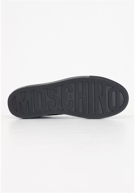 Sneakers da uomo nere logo allover con lacci MOSCHINO | Sneakers | MM15012G1I101000