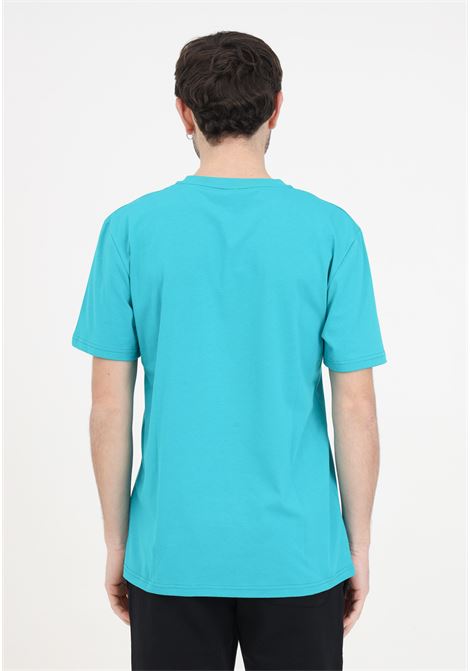 Aqua green men's t-shirt with gold logo MOSCHINO | T-shirt | V071594070366