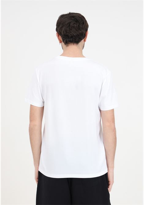 T-shirt da uomo bianca con logo nero MOSCHINO | V078194080001