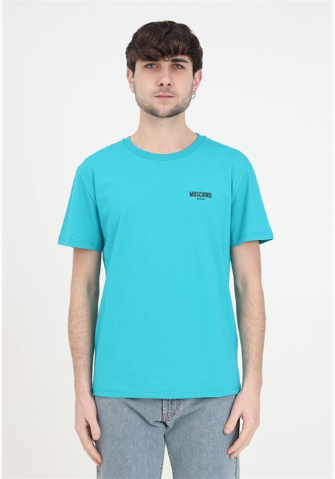 Green men's t-shirt with black logo MOSCHINO | T-shirt | V078194080366