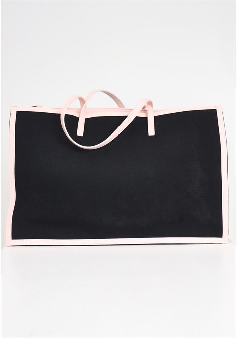 Black and pink women's beach bag with logo print MSGM | S4MSJGBA048110
