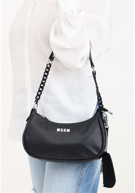 Black women's bag with printed logo lettering MSGM | Bags | S4MSJGBA054110