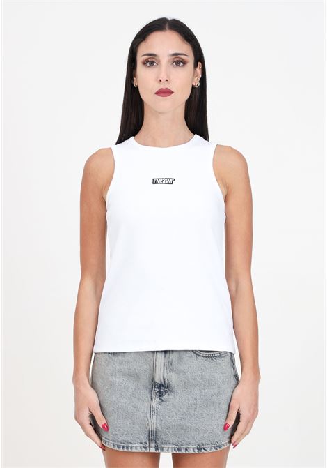 White girl's top with contrasting stitched logo MSGM | Tops | S4MSJGTA314001