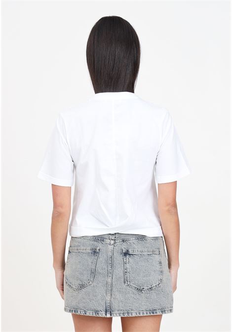 T-shirt bianca donna bambina con applicazione logo MSGM | T-shirt | S4MSJGTH122001