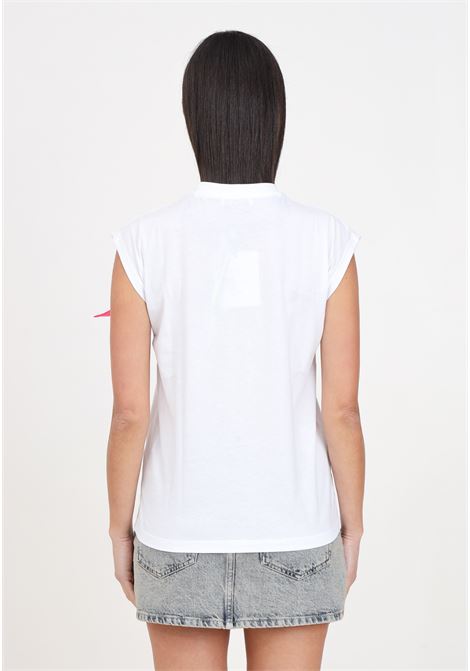 T-shirt smanicata donna bambina bianca con frou frou MSGM | S4MSJGTH138001-04