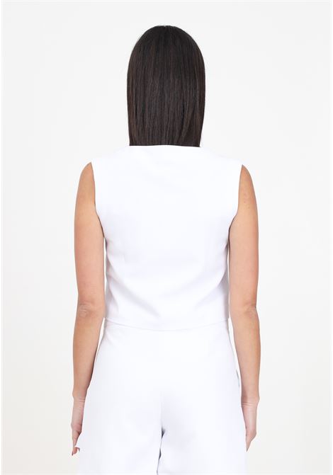 White girl's vest with contrasting logo MSGM | Vests | S4MSJGVE157001