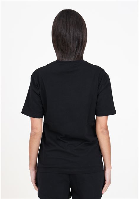 T-shirt donna bambina nera con stampa logo MSGM | S4MSJUTH012110