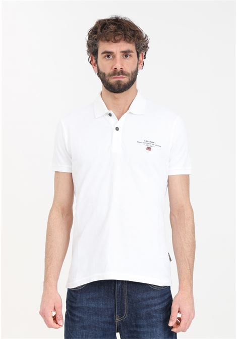 White men's polo shirt with logo print on the chest NAPAPIJRI | Polo | NP0A4GDL002121