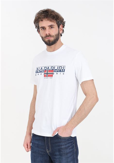 White men's t-shirt with print on the front NAPAPIJRI | NP0A4HTO002121