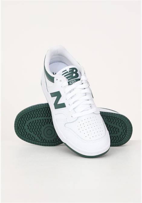 White and green sneakers for men 480 NEW BALANCE | BB480LNGWHITE-GREEN