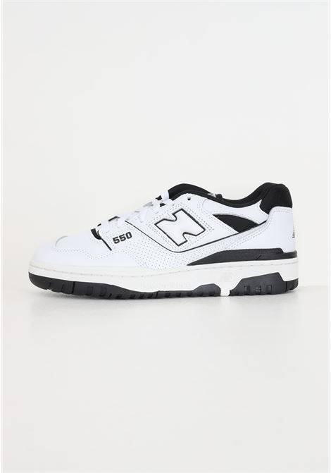 Black and white 550 model men's and women's sneakers NEW BALANCE | Sneakers | BB550HA1WHITE