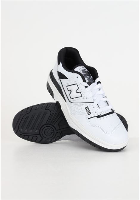 Black and white 550 model men's and women's sneakers NEW BALANCE | Sneakers | BB550HA1WHITE