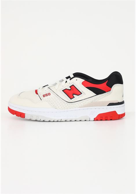 Sneakers casual bianche e rosse da uomo 550 NEW BALANCE | Sneakers | BB550VTBSEA SALT