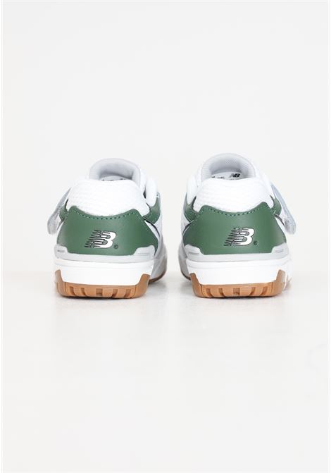 White and green 550 model newborn sneakers NEW BALANCE | Sneakers | IHB550SD.BRIGHTON GREY