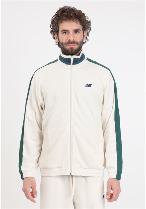 Beige and green Sportswear's Greatest Hits Full Zip men's sweatshirt NEW BALANCE | MJ41503LIN106