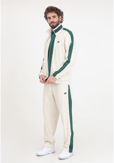 Men's Beige and Green Sportswear's Greatest Hits Snap Pant NEW BALANCE | MP41504LIN106