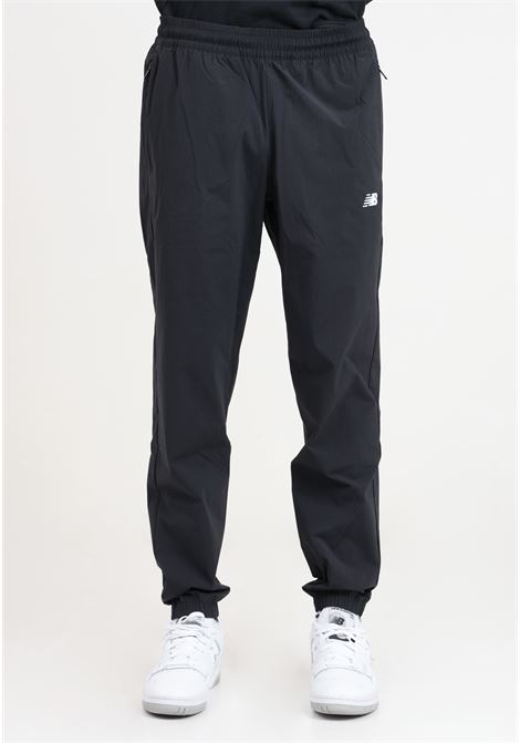 Black men's athletics stretch woven jogger trousers NEW BALANCE | Pants | MP41510BK001