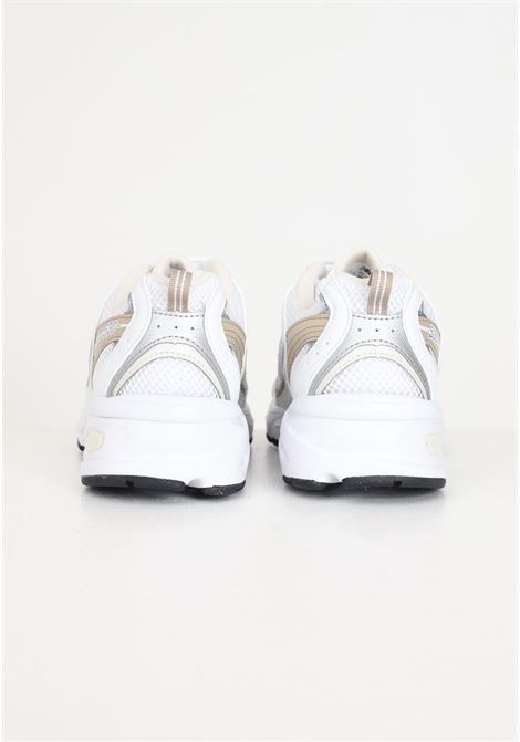 Sneakers uomo donna modello 530 bianche dorate e argento NEW BALANCE | MR530RDWHITE