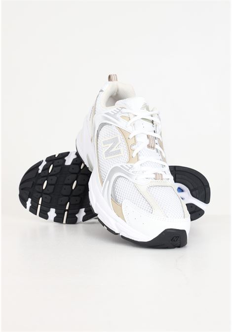 Sneakers uomo modello 530 bianche dorate e argento NEW BALANCE | Sneakers | MR530RDWHITE