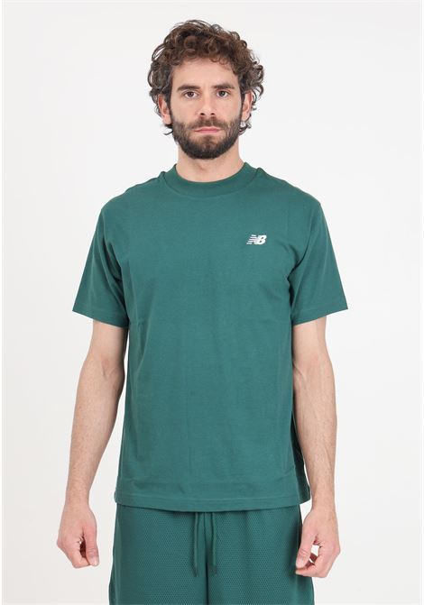Essentials french terry green men's t-shirt NEW BALANCE | T-shirt | MT41509NWG335