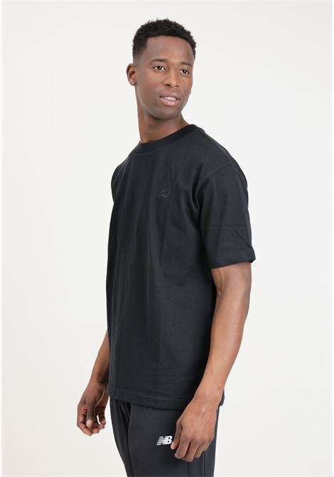 T-shirt da uomo nera Athletics cotton NEW BALANCE | MT41533BK001