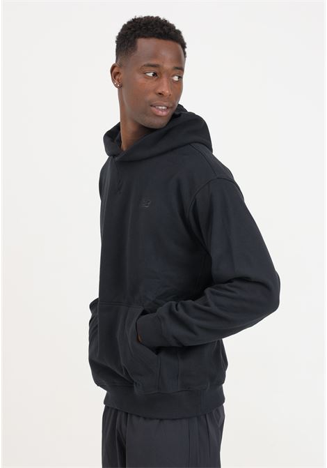 Felpa da uomo nera athletics french terry hoodie NEW BALANCE | Felpe | MT41534BK001