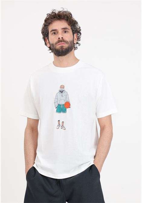 T-shirt da uomo bianca con grafica nb athletics a colori NEW BALANCE | MT41578SST108