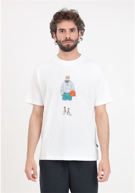 T-shirt da uomo bianca con grafica nb athletics a colori NEW BALANCE | MT41578SST108