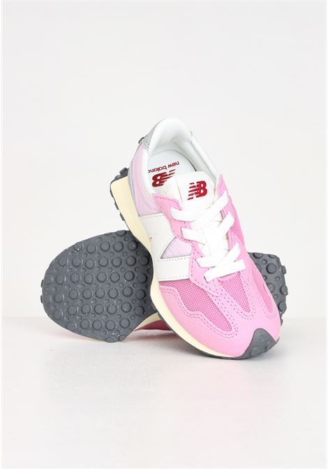 White, gray and pink 327 girl sneakers NEW BALANCE | Sneakers | PH327RKLIGHT RASPBERRY