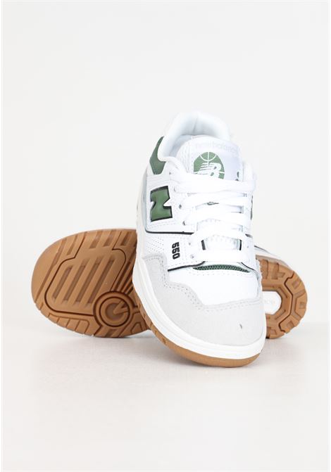 Sneakers da bambino bambina modello 550 bianche e verdi NEW BALANCE | Sneakers | PSB550SDBRIGHTON GREY