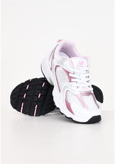 Sneakers modello 530 bambina rosa grigie e bianche NEW BALANCE | Sneakers | PZ530RKWHITE