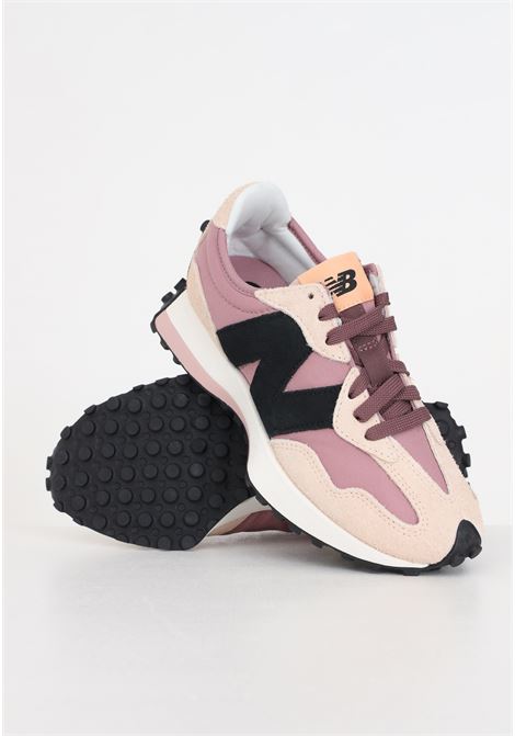 Pink and black cream women's sneakers 327 Rosewood model NEW BALANCE | Sneakers | WS327WE.
