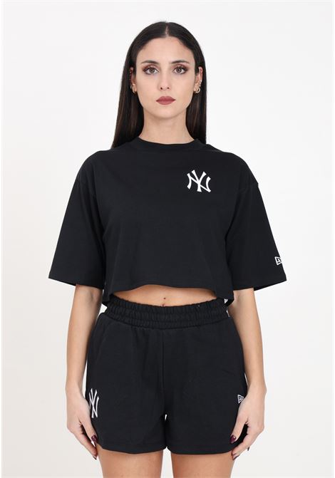 New York Yankees MLB Lifestyle Women's Crop T-Shirt Black NEW ERA | T-shirt | 60435318.