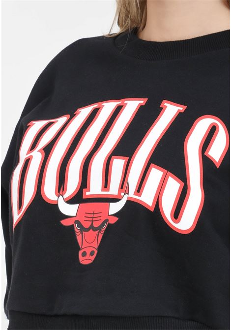 Chicago Bulls NBA Color Block Crop Women's Sweatshirt Black NEW ERA | Hoodie | 60435332.