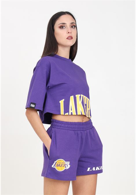LA Lakers NBA Team Logo Women's Shorts Purple NEW ERA | Shorts | 60435347.