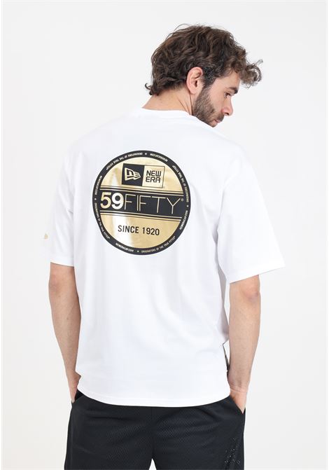 Oversized New Era Sticker White men's t-shirt NEW ERA | 60435394.